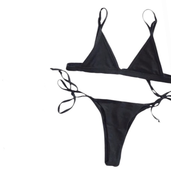 BASIC BAE Gray Bikini NEW Sz 0/S - Picture 2 of 4